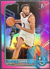 2021-22 1st Bowman University Basketball Isaiah Mobley #67 Pink RC